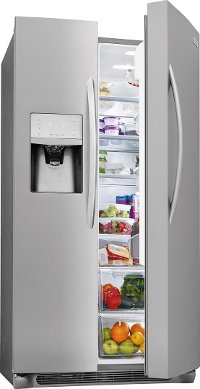 DGHX2655TF Frigidaire Gallery 25.6 cu. ft. Side by Side Refrigerator - 36 Inch Stainless Steel-4