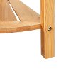 Corner Shower Bench Seat with Storage Shelf - Natural Bamboo-3