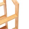 3-Tier Shoe Rack Tower Shelf Storage Organizer - Natural Bamboo -4