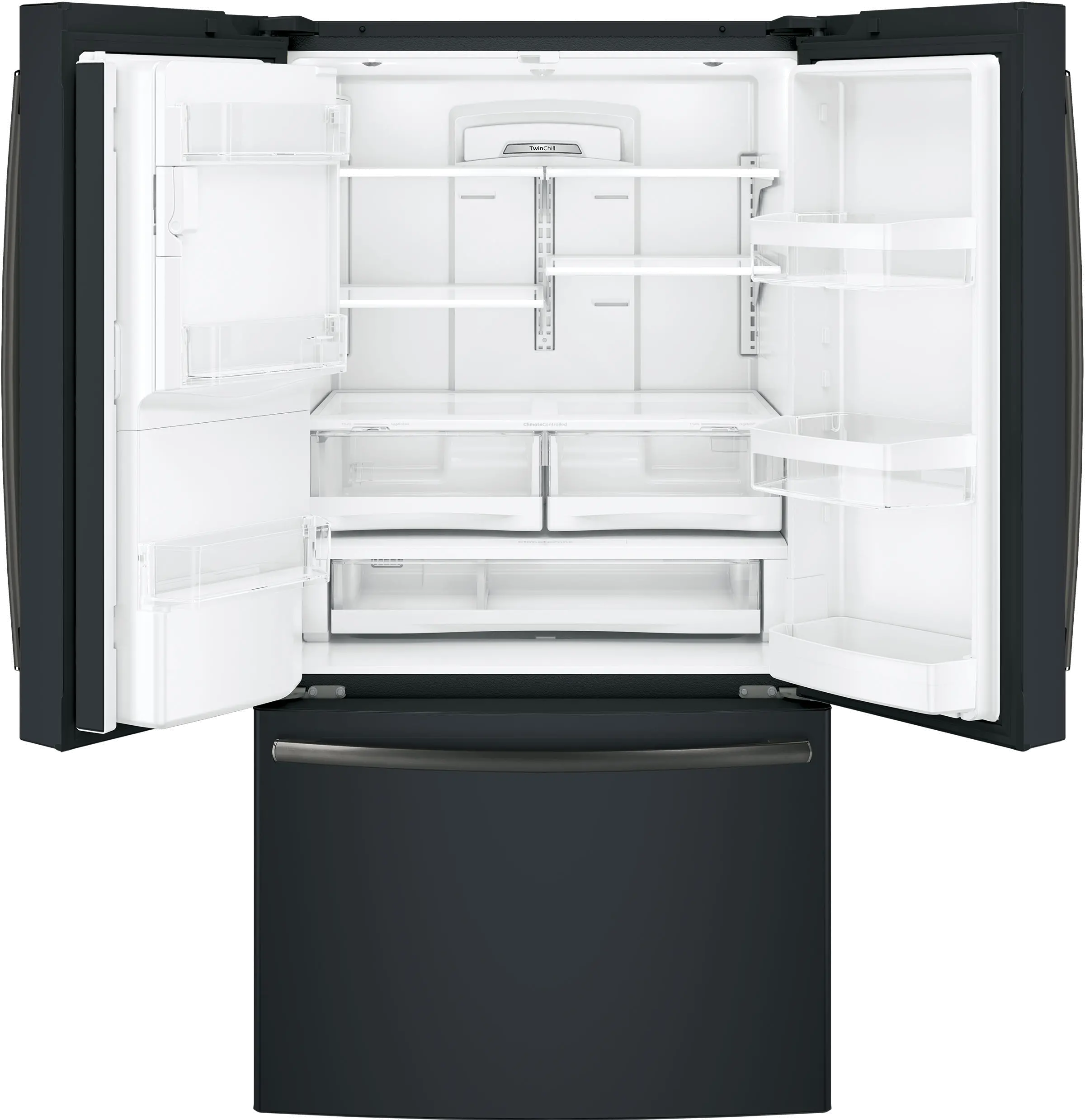 GFE28GELDS GE 27.8 cu ft French Door Refrigerator - Black Slate-6