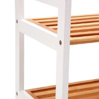 4-Tier Shoe Rack Tower Shelf with Umbrella Stand - Natural Bamboo-5