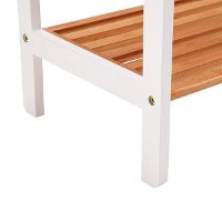 4-Tier Shoe Rack Tower Shelf with Umbrella Stand - Natural Bamboo-6