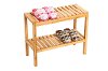 4-Tier Shoe Rack Tower Shelf - Natural Bamboo -1