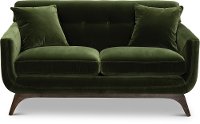 Mid Century Modern Olive Green Loveseat - Falkirk