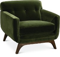 Mid Century Modern Olive Green Chair - Falkirk