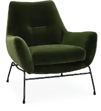 Mid Century Modern Olive Green Accent Chair - Falkirk