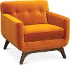 Mid Century Modern Amber Orange Chair - Falkirk