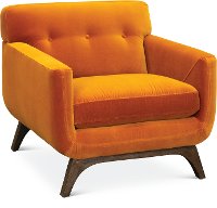 Mid Century Modern Amber Orange Chair - Falkirk