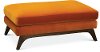 Mid Century Modern Amber Orange Cocktail Ottoman - Falkirk