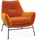 Falkirk Mid Century Modern Orange Accent Chair
