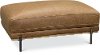 Mid-Century Modern Camel Brown Leather Ottoman - Marseille