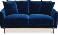 Modern Royal Blue Velvet Loveseat - Marseille