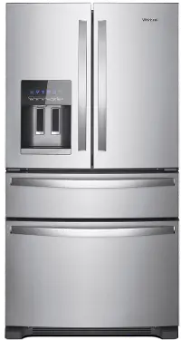 WRX735SDHZ Whirlpool 24.5 cu ft 4 Door Refrigerator - Stainless Steel