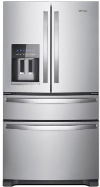 WRX735SDHZ Whirlpool 36 Inch 4 Door French Door Refrigerator - 24.5 cu. ft., Fingerprint Resistant Stainless Steel