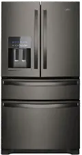 WRX735SDHV Whirlpool 24.5 cu ft 4 Door Refrigerator - Black Stainless Steel