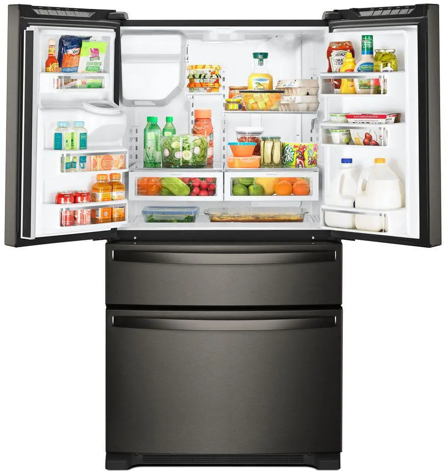 WRX735SDHV Whirlpool 24.5 cu ft 4 Door Refrigerator - Black Stainless Steel-2