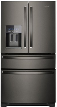 WRX735SDHV Whirlpool 36 Inch 4 Door French Door Refrigerator - 24.5 cu. ft., Black Stainless Steel