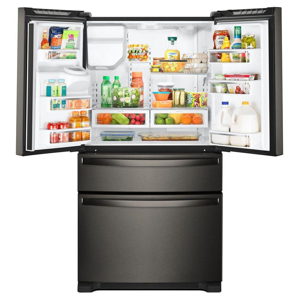WRX735SDHV Whirlpool 36 Inch 4 Door French Door Refrigerator - 24.5 cu. ft., Black Stainless Steel-2