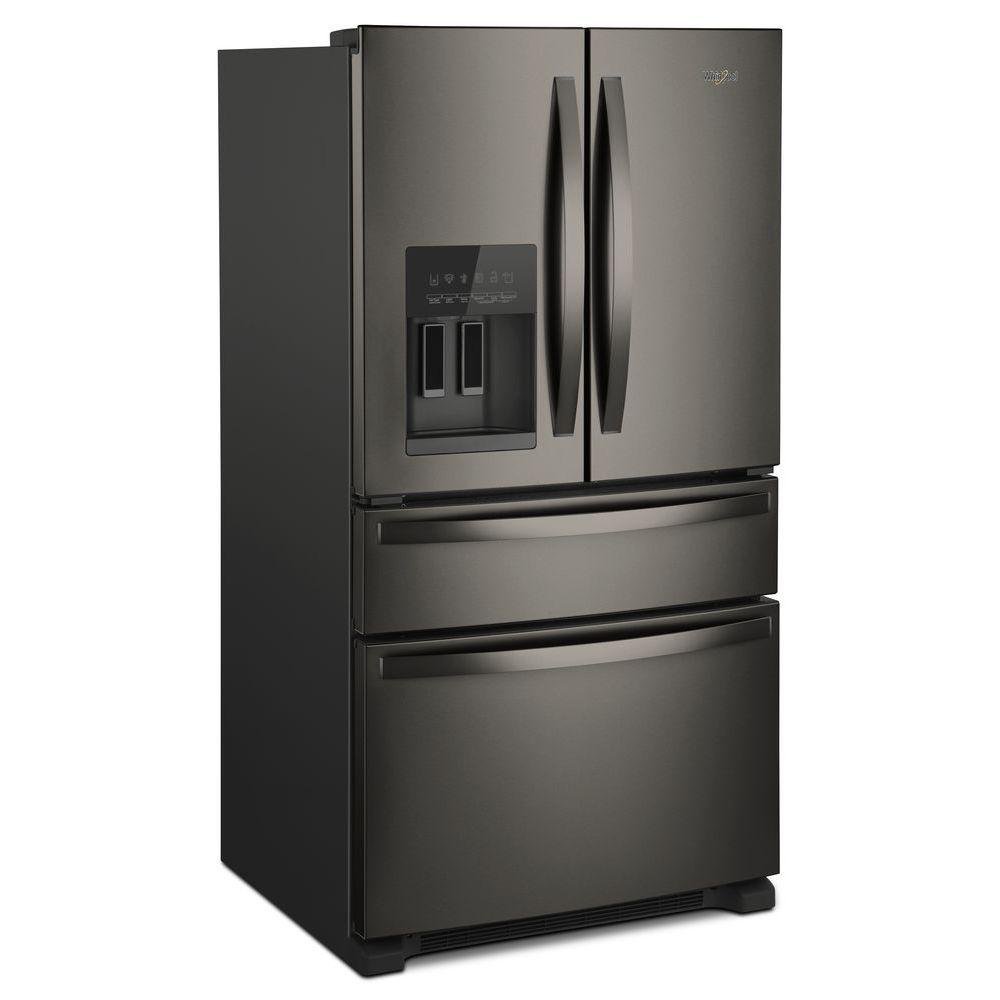 WRX735SDHV Whirlpool 36 Inch 4 Door French Door Refrigerator - 24.5 cu. ft., Black Stainless Steel-5