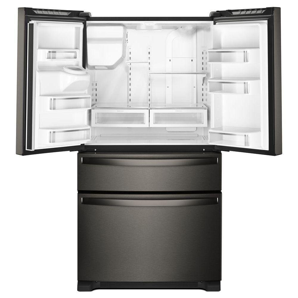 WRX735SDHV Whirlpool 36 Inch 4 Door French Door Refrigerator - 24.5 cu. ft., Black Stainless Steel-6