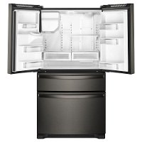 WRX735SDHV Whirlpool 36 Inch 4 Door French Door Refrigerator - 24.5 cu. ft., Black Stainless Steel-6