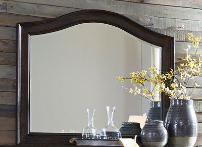 Traditional Dark Brown Mirror - Catawba