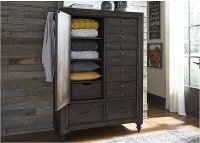 Traditional Dark Brown Door Chest - Catawba