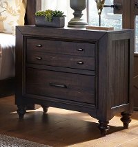 Traditional Dark Brown Nightstand - Catawba