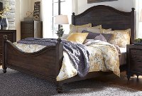Traditional Dark Brown Queen Size Bed - Catawba