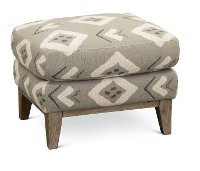 Casual Contemporary Flax Tan Accent Ottoman - Bowie