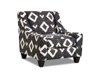 Contemporary Black and White Accent Chair - Carbon