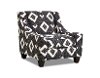 Contemporary Tuxedo Black and White Accent Chair - Carbon