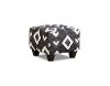 Contemporary Tuxedo Black and White Accent Ottoman - Carbon