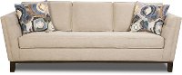 Mid-Century Modern Taupe Sofa - Patchquilt