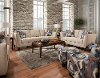 Mid-Century Modern Taupe Sofa - Patchquilt-2