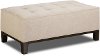 Mid-Century Modern Taupe Ottoman - Patchquilt
