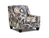 Contemporary Cornflower and Blue Accent Chair - Patchquilt