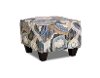 Contemporary Cornflower and Blue Accent Ottoman - Patchquilt