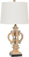 Natural Wood Finish and Resin Table Lamp - Cambridge