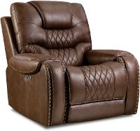 Chocolate Brown Power Recliner - Desert
