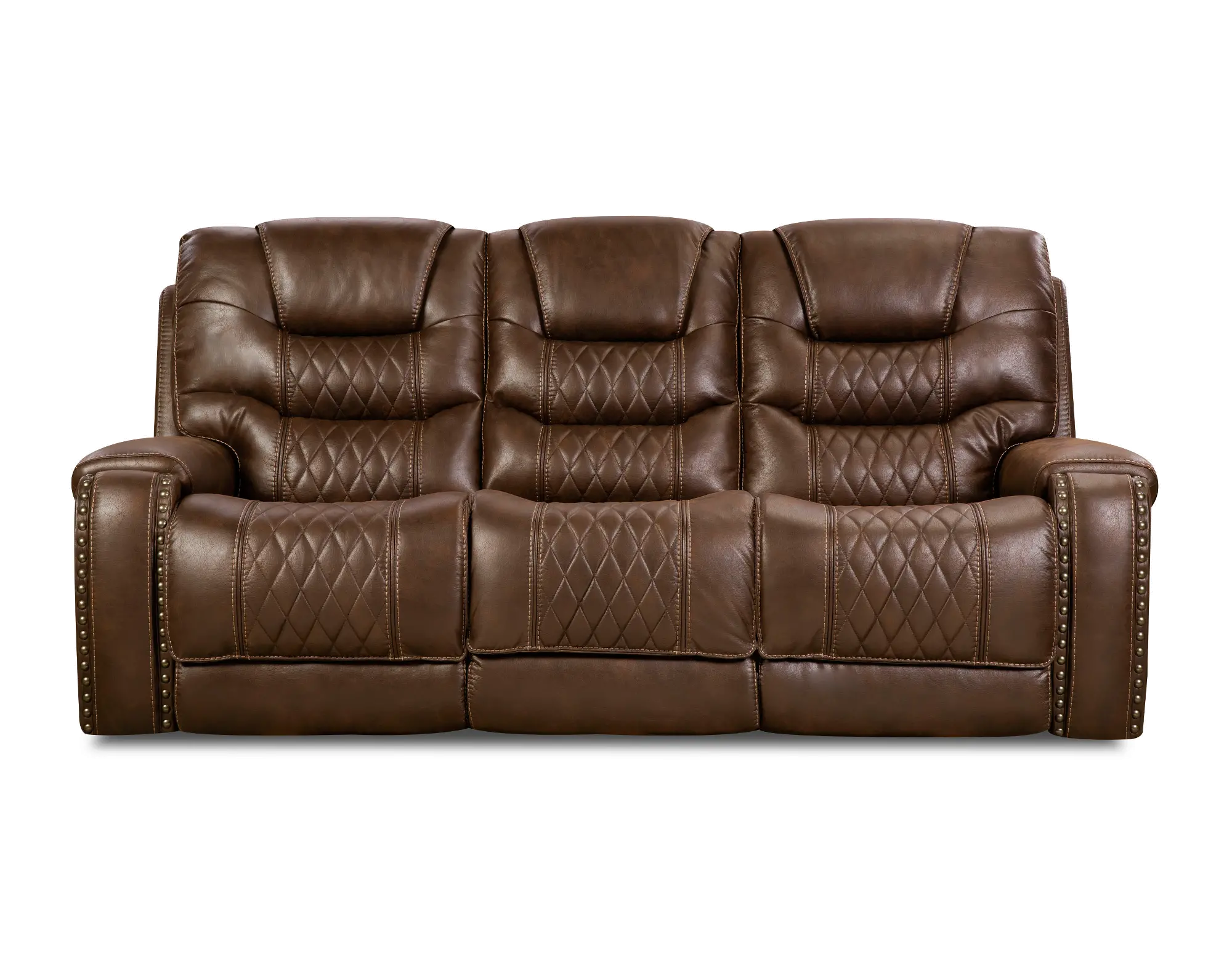 Chocolate Brown Power Sofa - Desert-1