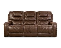 Chocolate Brown Power Sofa - Desert