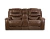 Chocolate Brown Power Loveseat - Desert