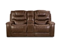 Chocolate Brown Power Loveseat - Desert