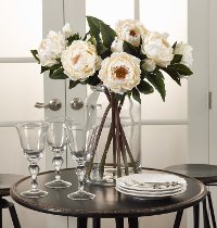 22 Inch White Peony Stem For Arrangement-2