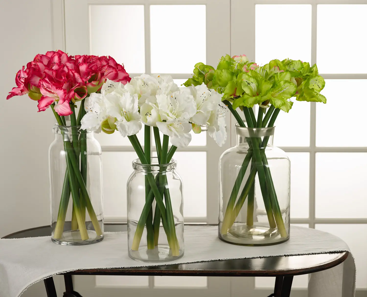 29 Inch Pink Amaryllis Faux Stem For Arrangement-2