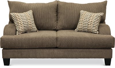 Contemporary Dark Gray Loveseat - Laguna