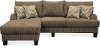Contemporary Dark Gray Sofa-Chaise - Laguna