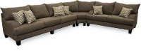 Contemporary Dark Gray 3 Piece Sectional Sofa - Laguna