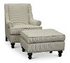 Casual Classic Taupe Stripe Accent Chair -1